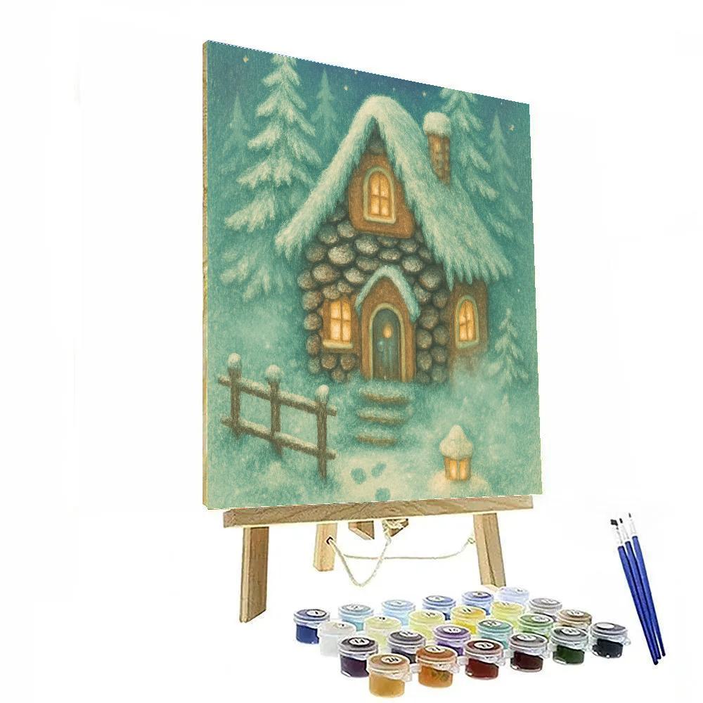 Pinecone Cottage Secret DIY paint by numbers