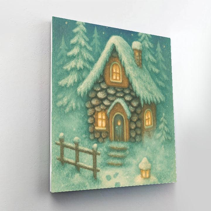 Pinecone Cottage Secret DIY paint by numbers
