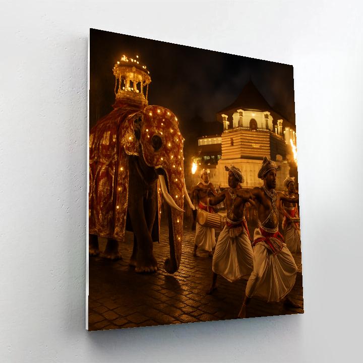 Kandy Esala Perahera Night Parade paint by number