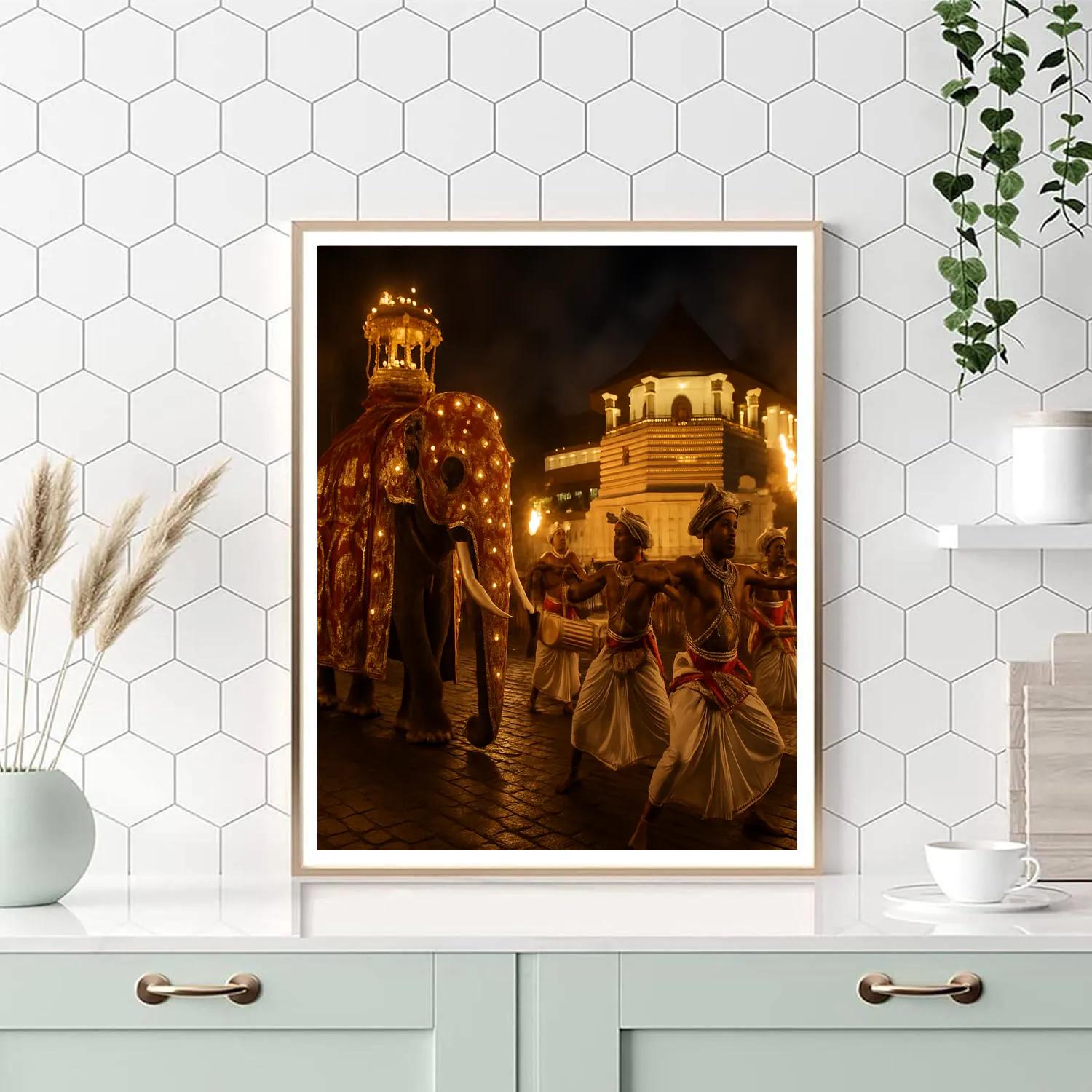 Kandy Esala Perahera Night Parade paint by number