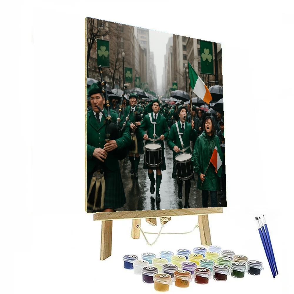 St Patrick Parade City March Number painting