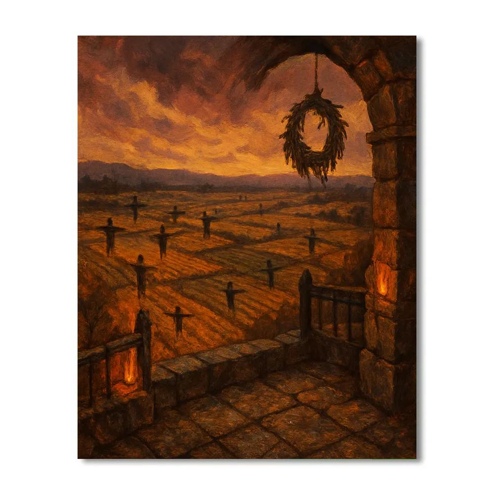 Gloombridge Harvest Overlook Number painting