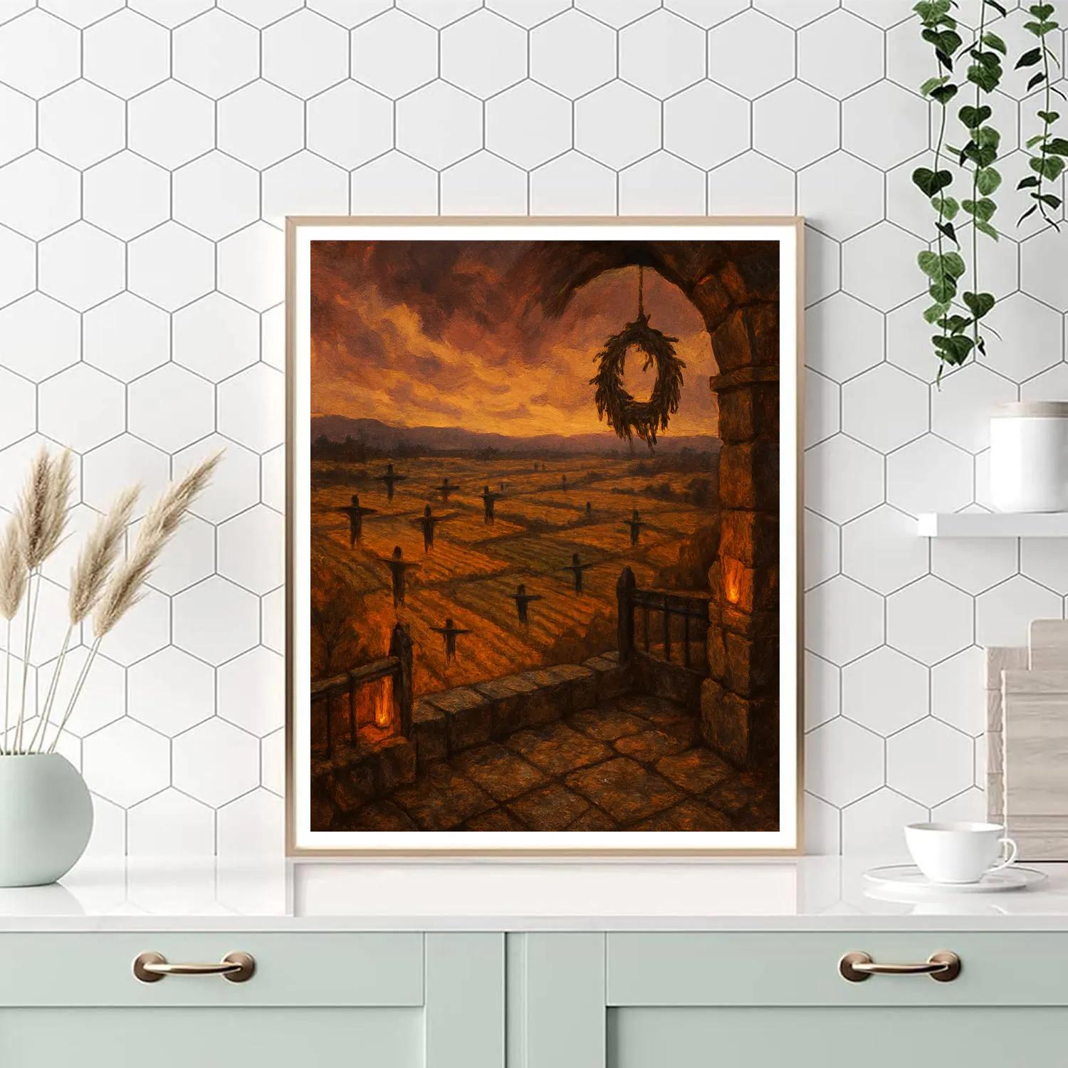 Gloombridge Harvest Overlook Number painting