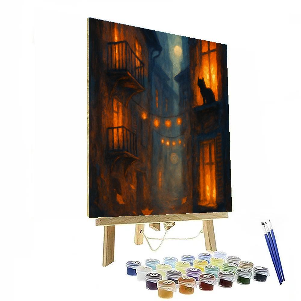 Hushed Lantern Alley Numbered painting kits