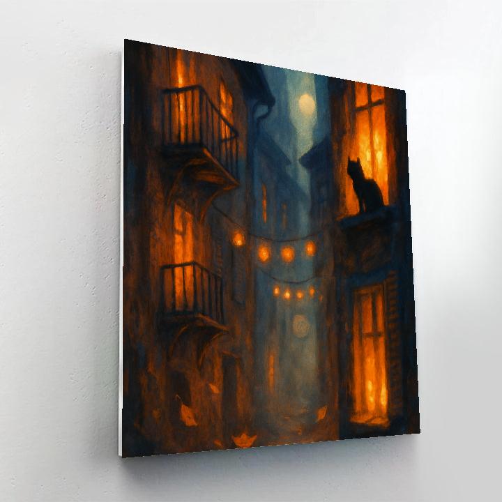 Hushed Lantern Alley Numbered painting kits