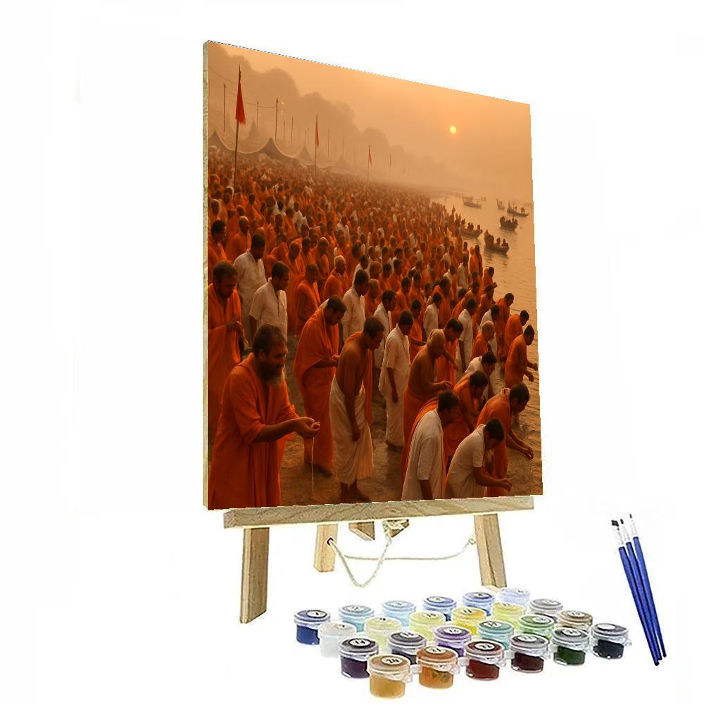Kumbh Mela Riverside Pilgrimage Paint by numbers kits