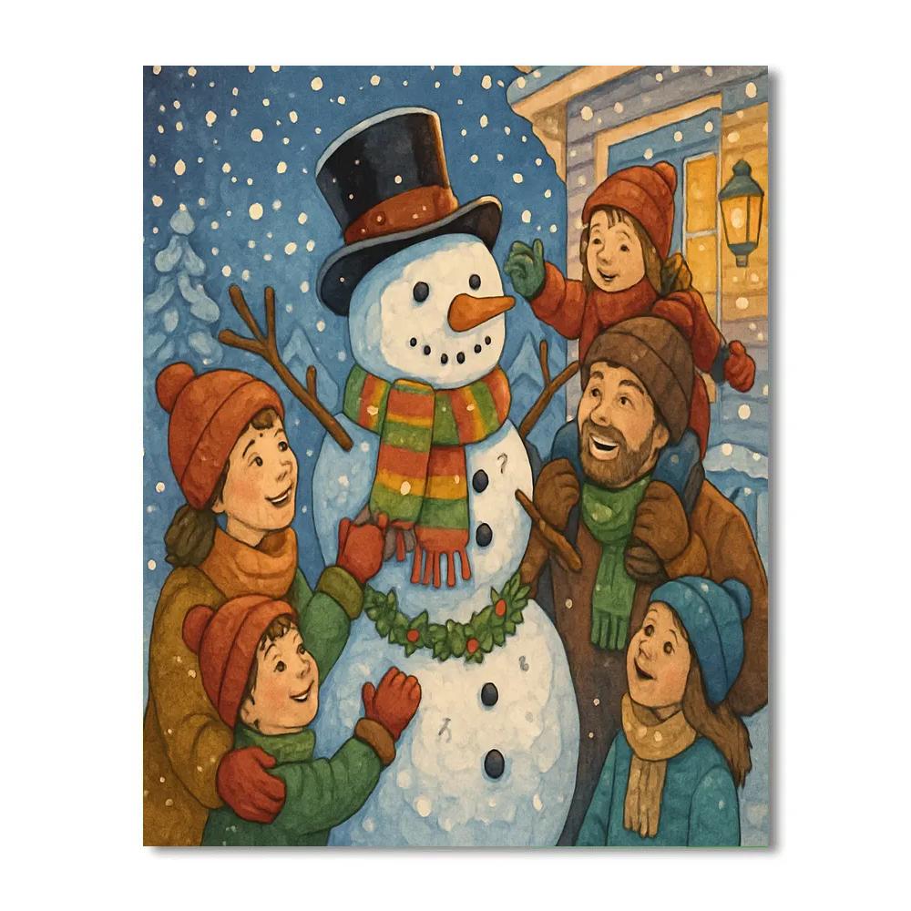 Snowman Reception paint by numbers