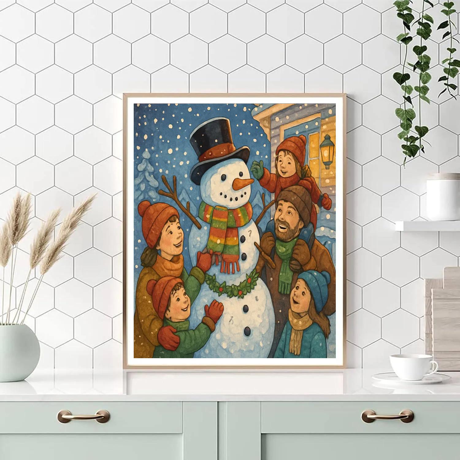 Snowman Reception paint by numbers