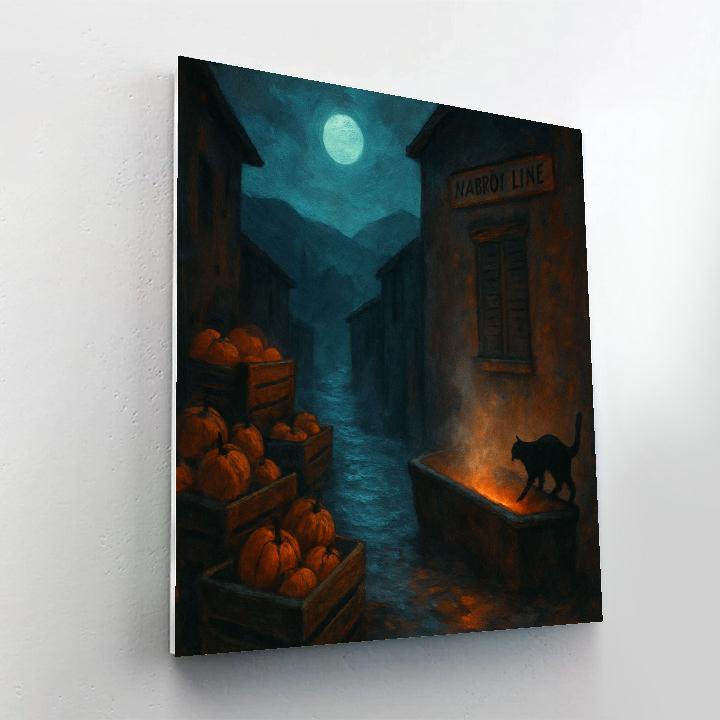 Marrow Lane At Blue Hour paint by number