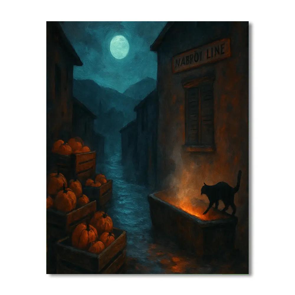 Marrow Lane At Blue Hour paint by number
