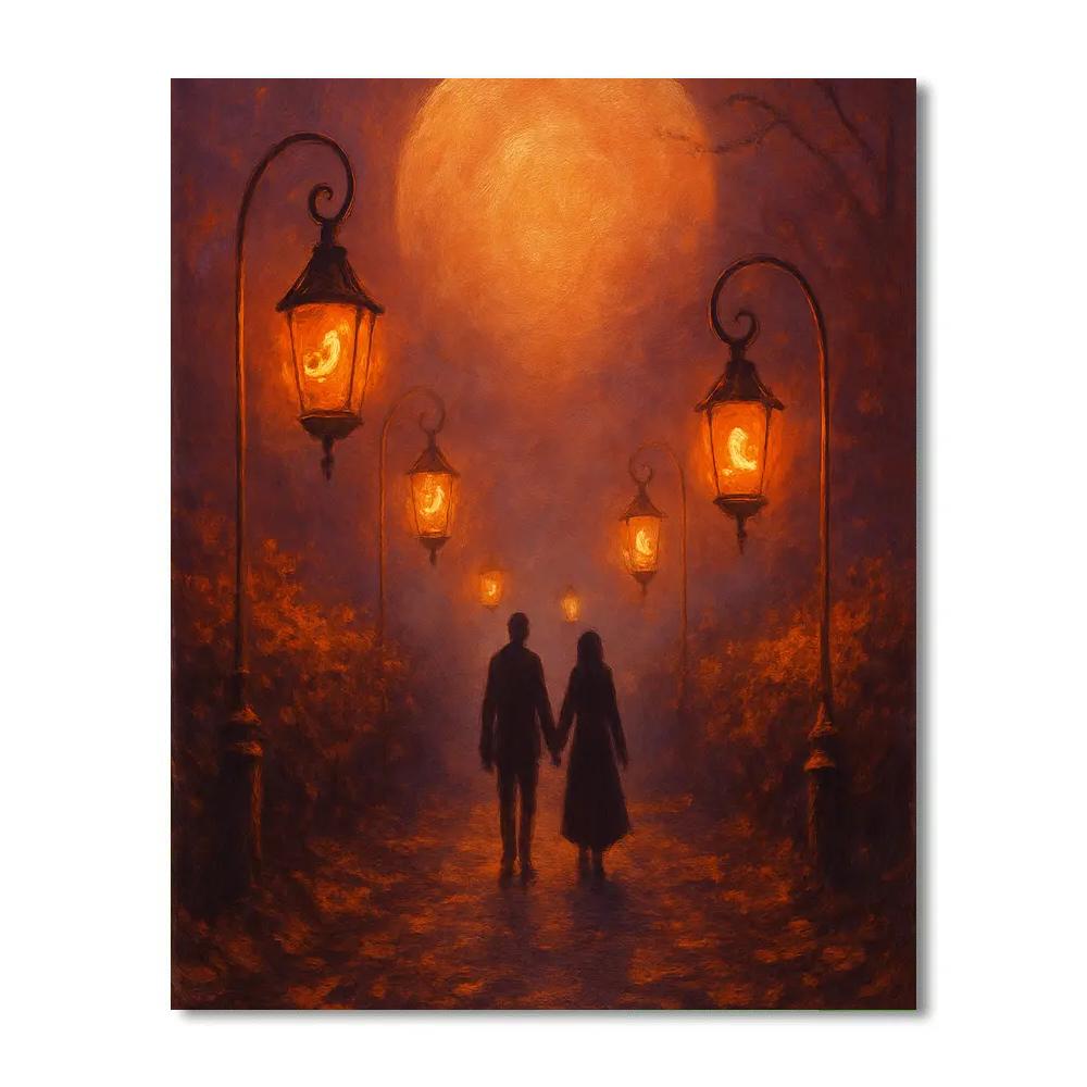 The Backroad Lantern Choir paint by numbers