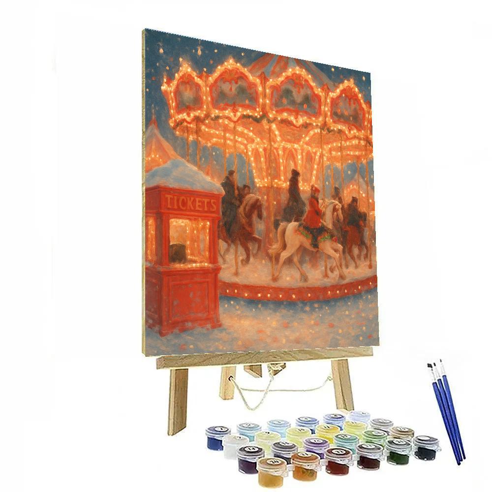 Winter Carnival Carousel paint by numbers