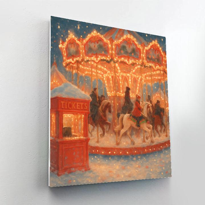 Winter Carnival Carousel paint by numbers