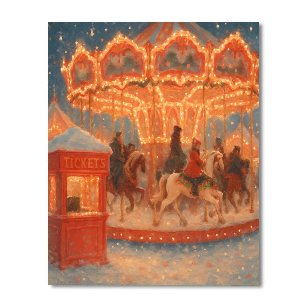 Winter Carnival Carousel paint by numbers