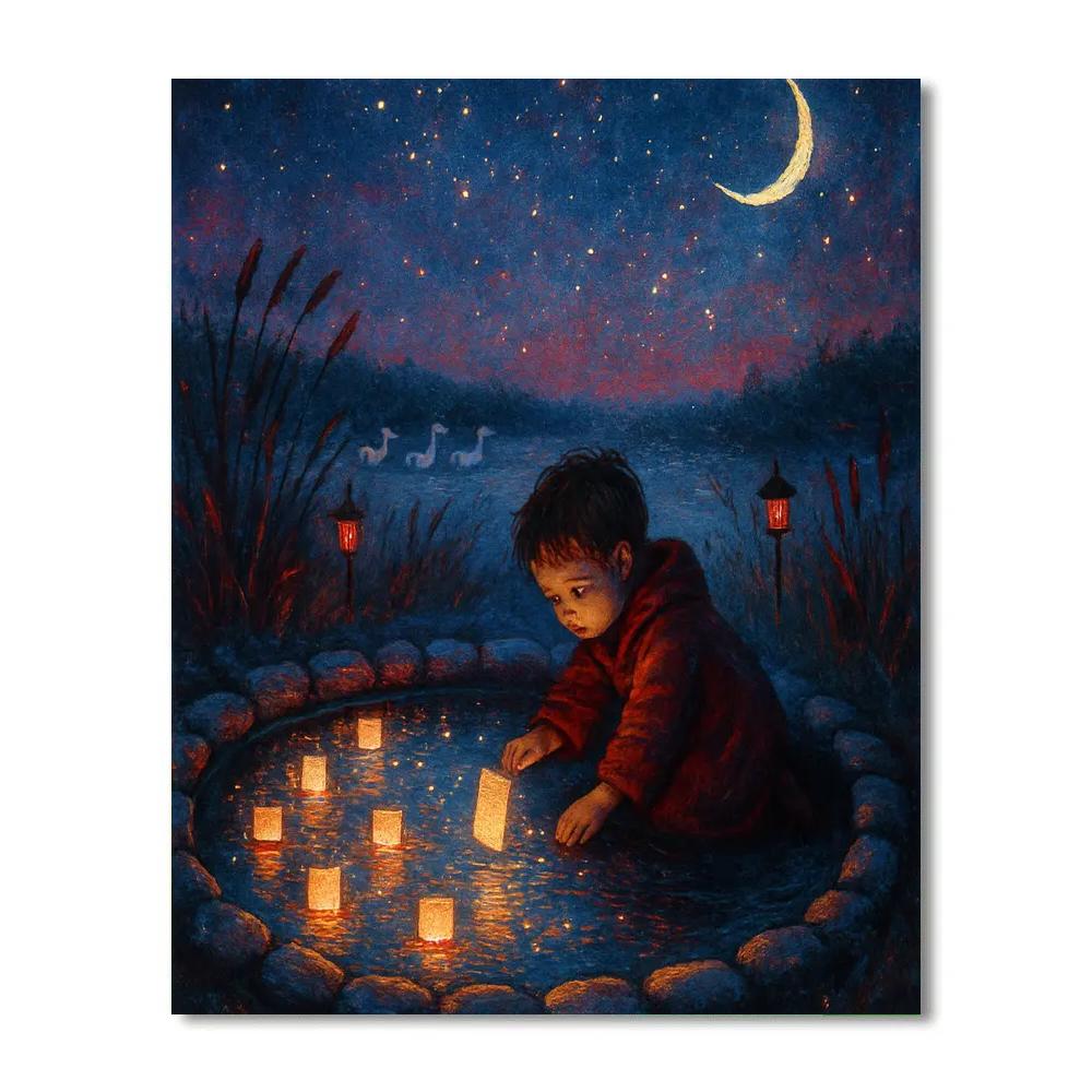 Moonwell Of Silent Wishes Painting by numbers kit