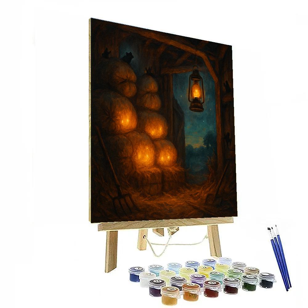 Midnight Barn Of Whispering Sacks Painting by numbers kit