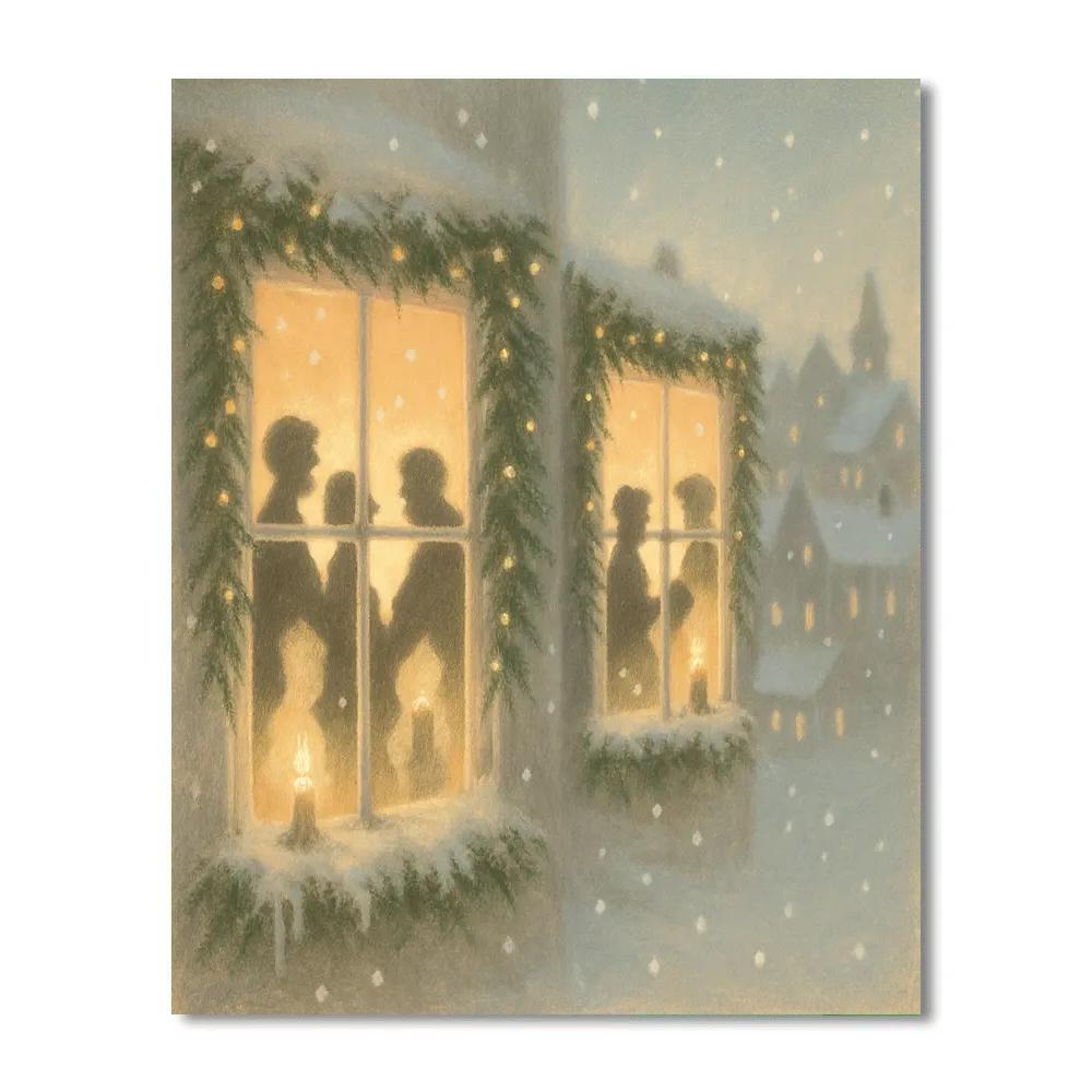 Candlelight Window Choir Painting by numbers kit