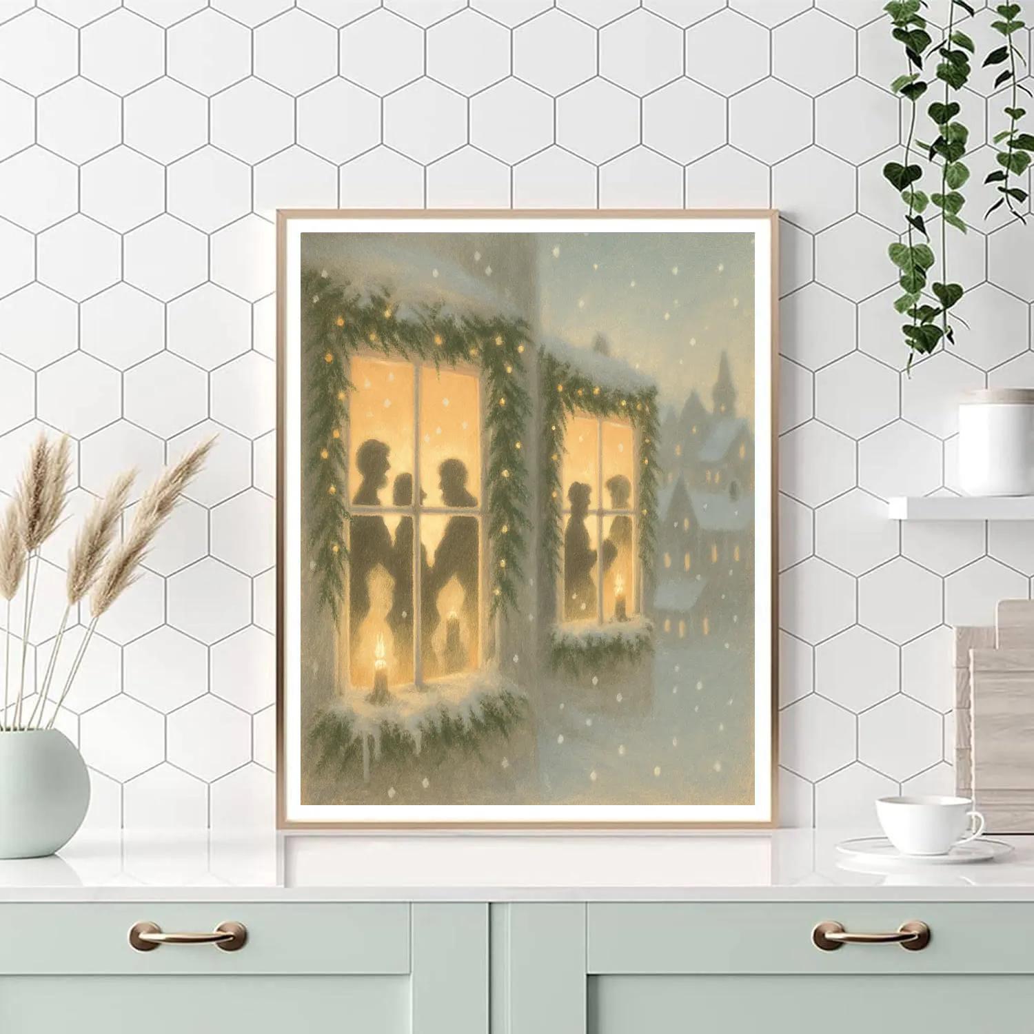 Candlelight Window Choir Painting by numbers kit