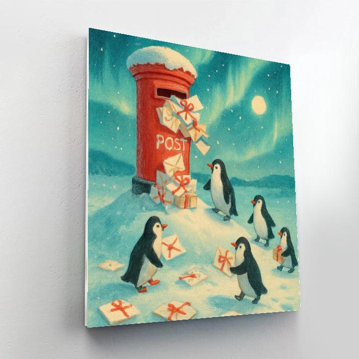 Polar Postbox Surprise DIY paint by numbers