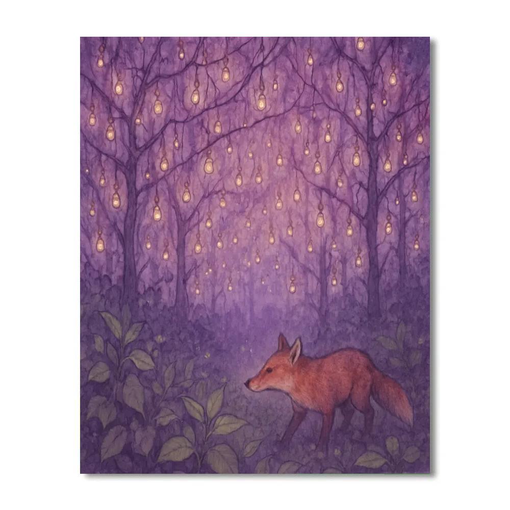 Autumn Thicket Of Tiny Lanterns Painting by numbers kit