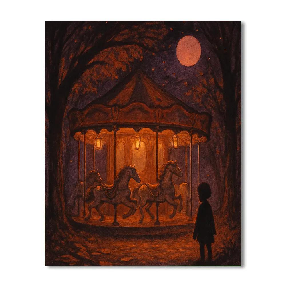The Hollow Road Carousel Numbered painting kits