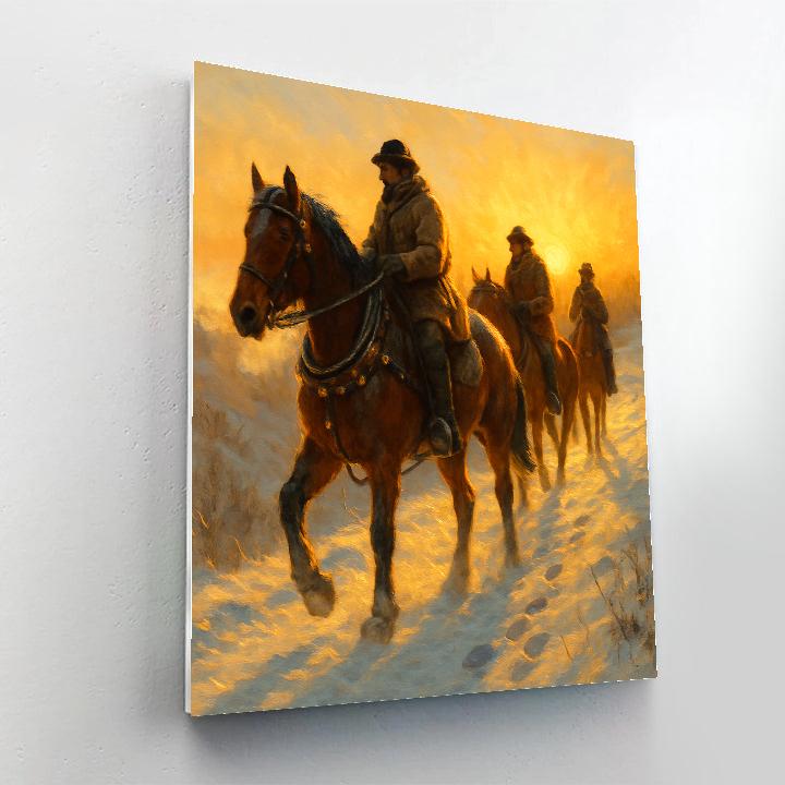 Sleighbell Ridge At Dawn Number painting
