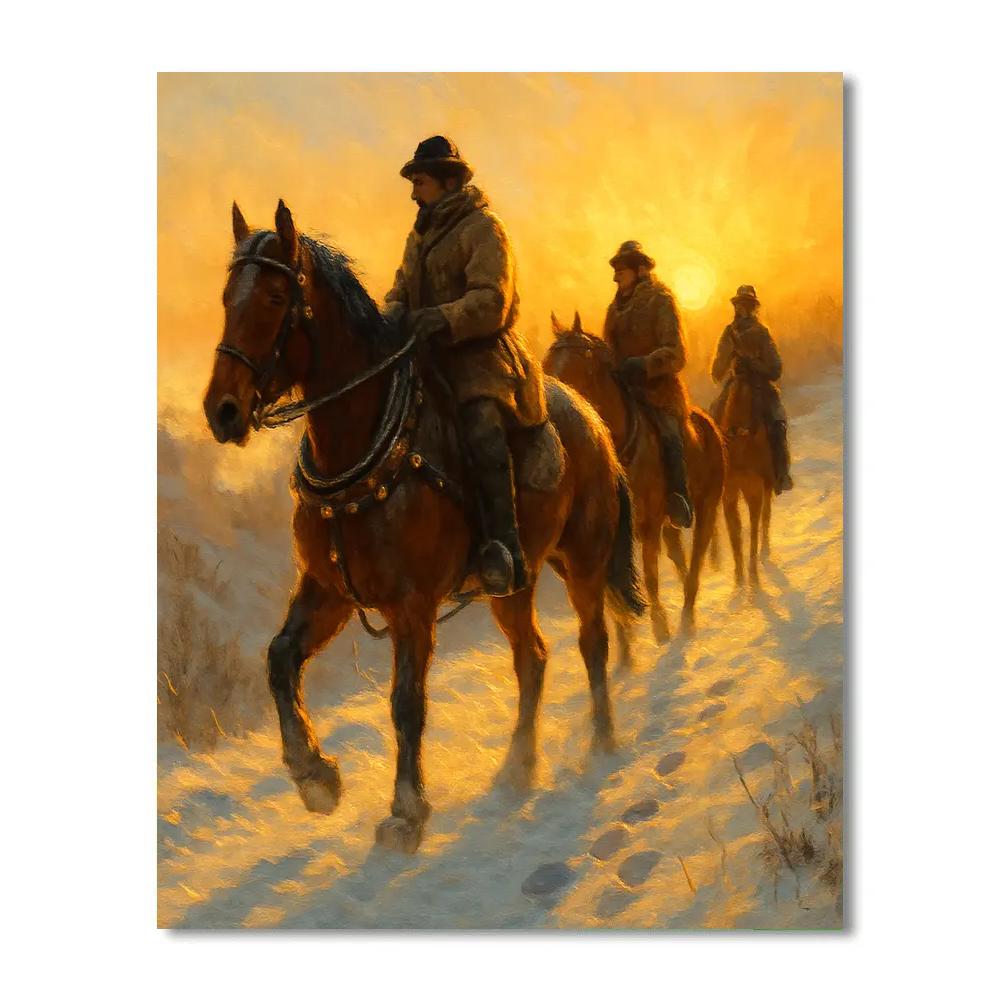 Sleighbell Ridge At Dawn Number painting