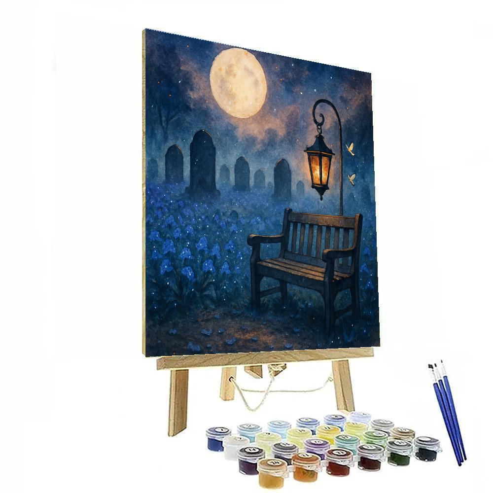 Bluebell Cemetery Walk Paint by numbers art