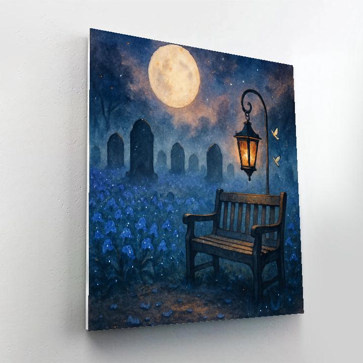 Bluebell Cemetery Walk Paint by numbers art