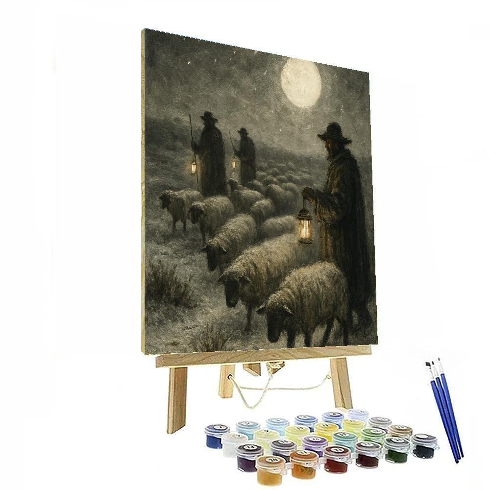 Moonlit Shepherds On The Heath Painting by numbers kit