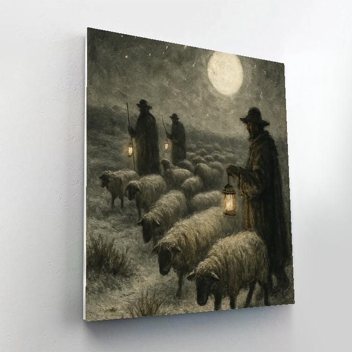 Moonlit Shepherds On The Heath Painting by numbers kit
