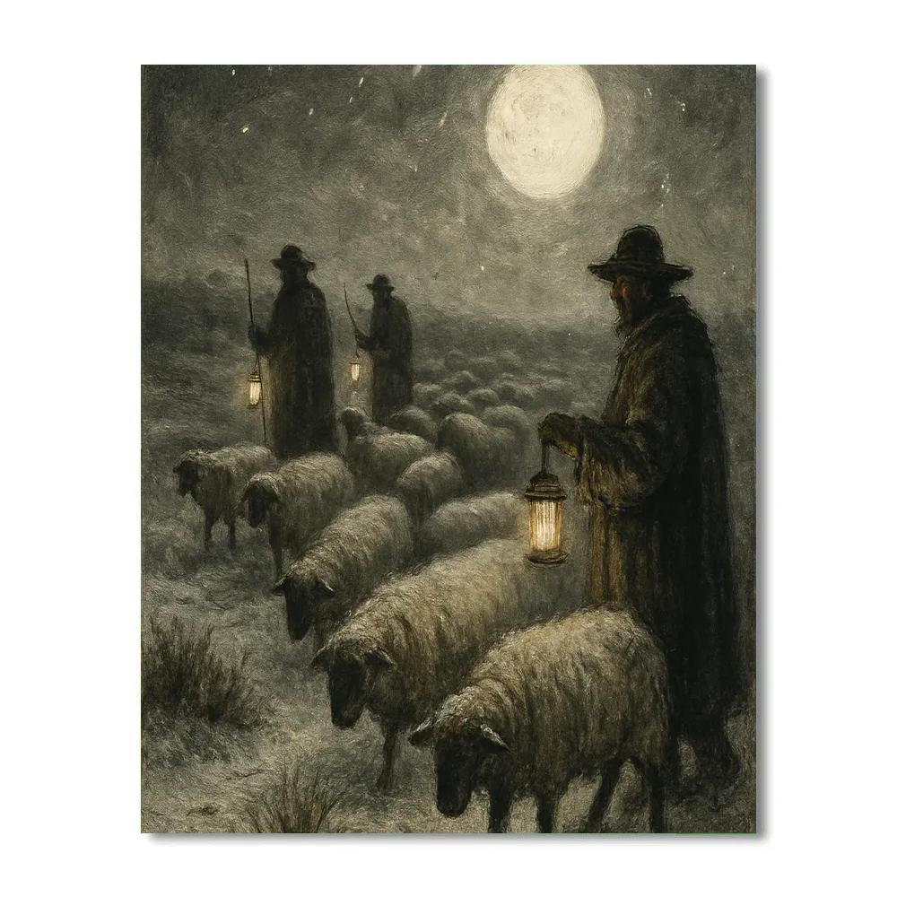 Moonlit Shepherds On The Heath Painting by numbers kit