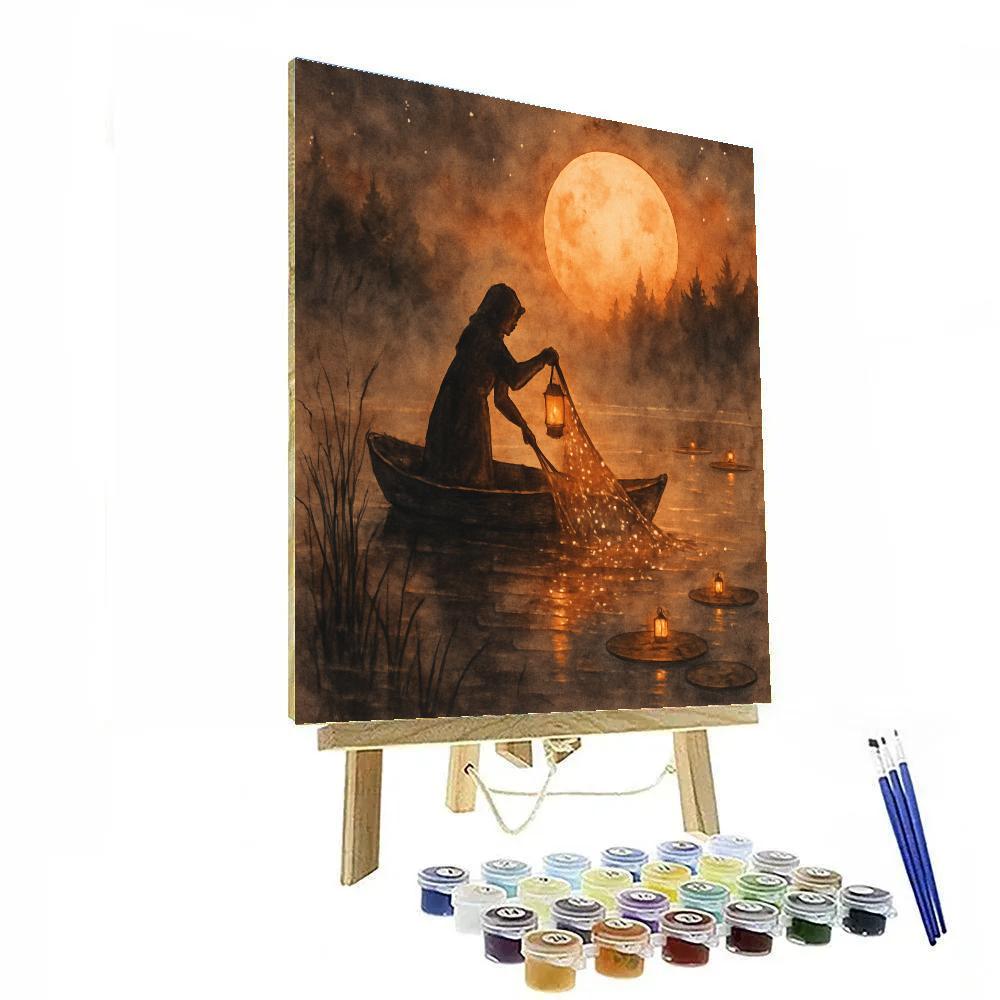 The Lantern Fisher Of Wisp Pond DIY paint by numbers