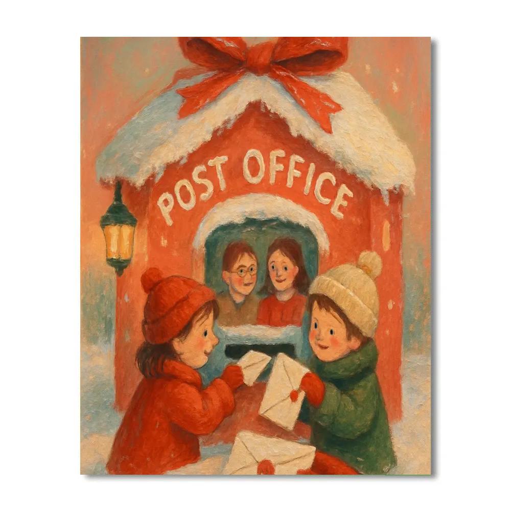 Peppermint Post Office Eve paint by number