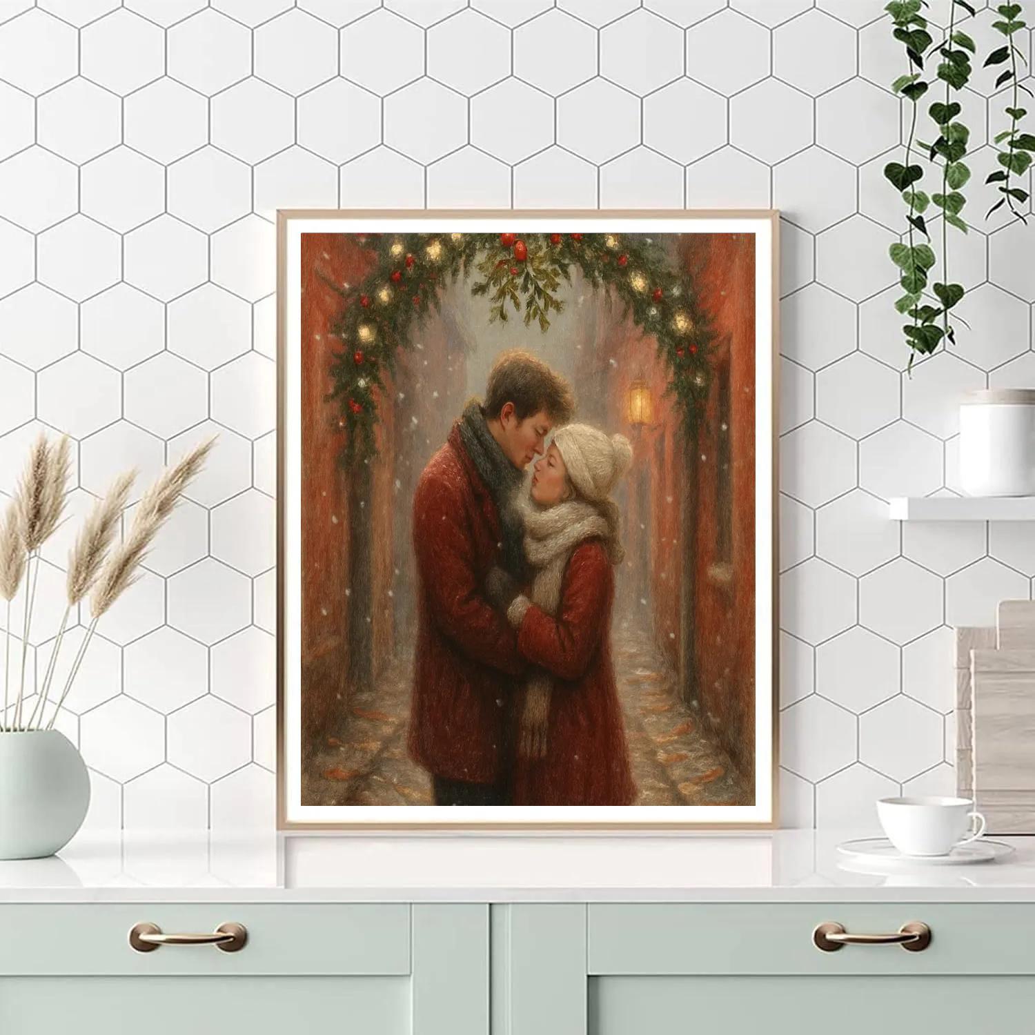 Mistletoe Alley Embrace Numbered painting kits