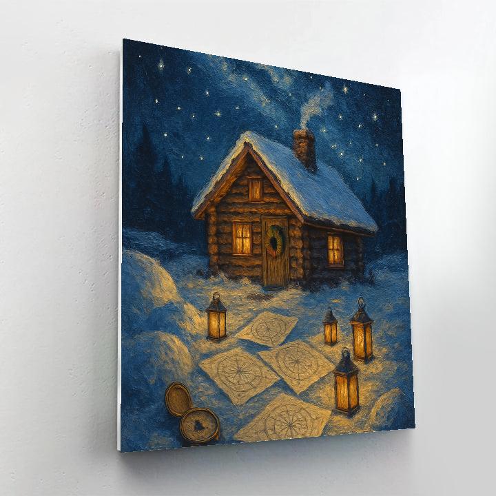 Silent Cabin Star Map Number painting