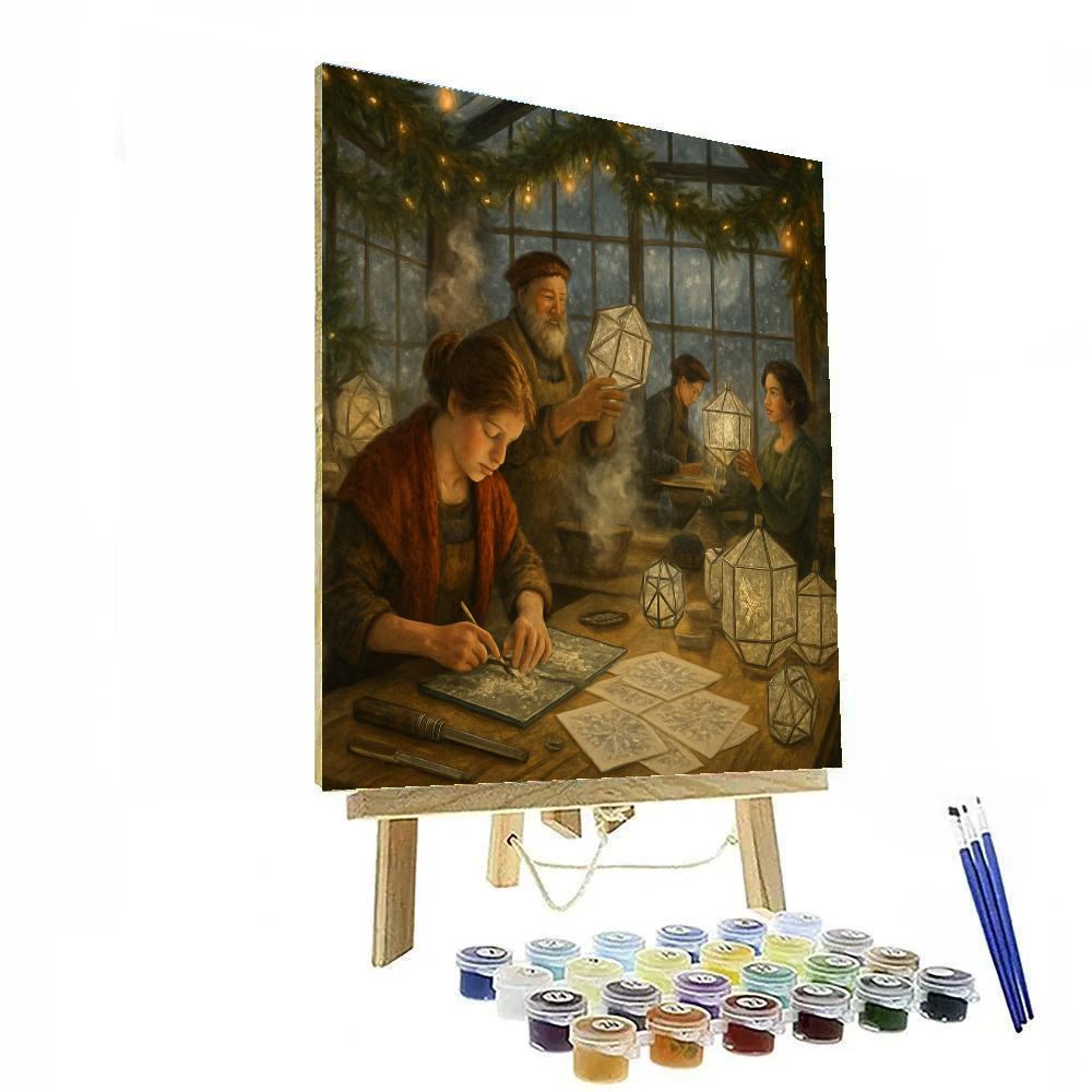 Snowflake Lantern Workshop paint by number