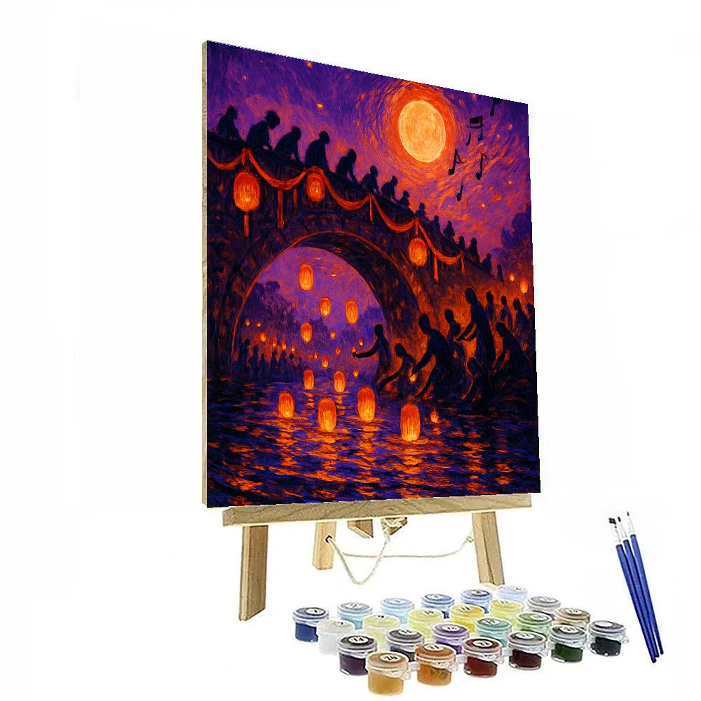 The Emberglow Bridge Festival paint by number