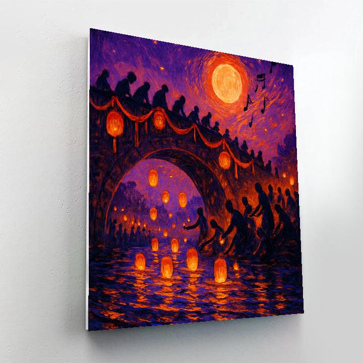 The Emberglow Bridge Festival paint by number