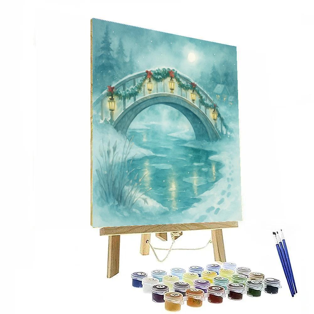 Frostbound Lantern Bridge Numbered painting kits