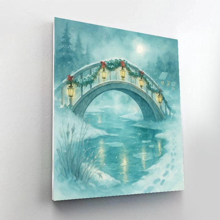 Frostbound Lantern Bridge Numbered painting kits