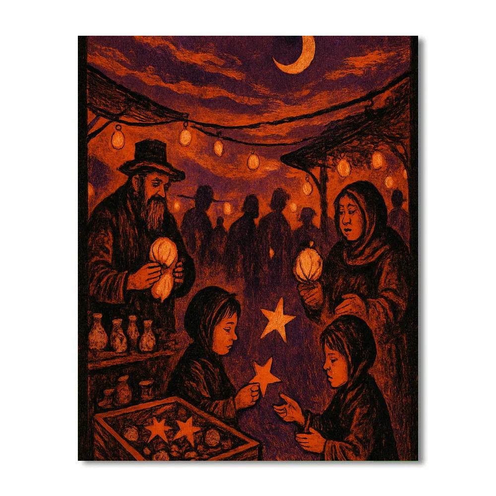 The Nightmarket Of Borrowed Lights paint by numbers