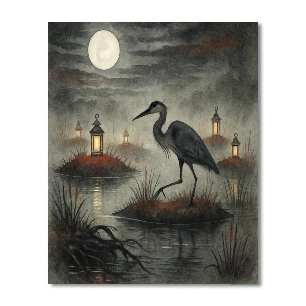 The Silvered Marsh Lanterns paint by color