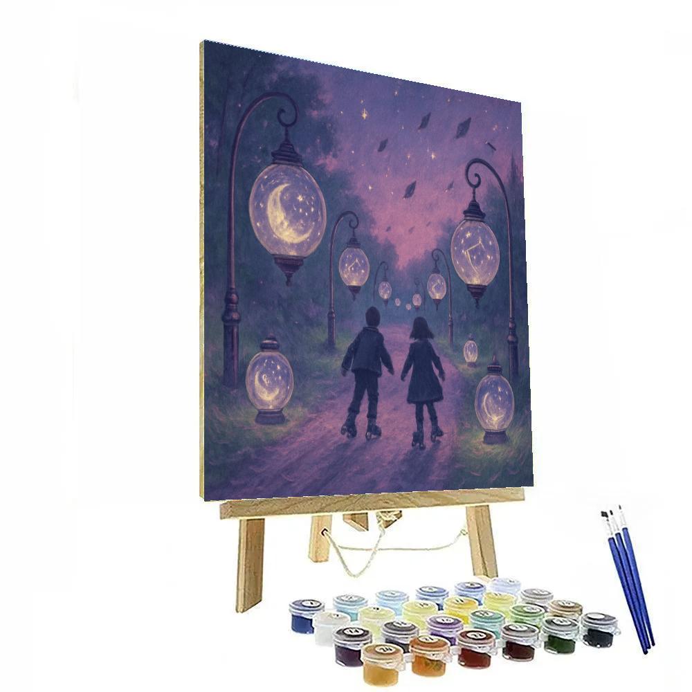 The Glass Lantern Lane Painting by numbers kit
