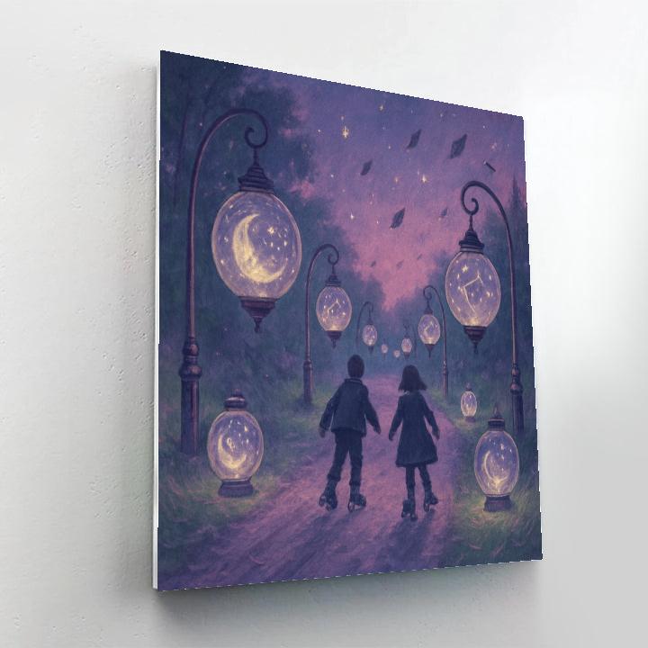 The Glass Lantern Lane Painting by numbers kit