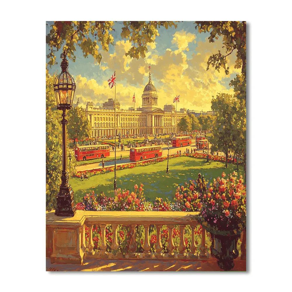 Buckingham Palace Gardens View London United Kingdom paint by number