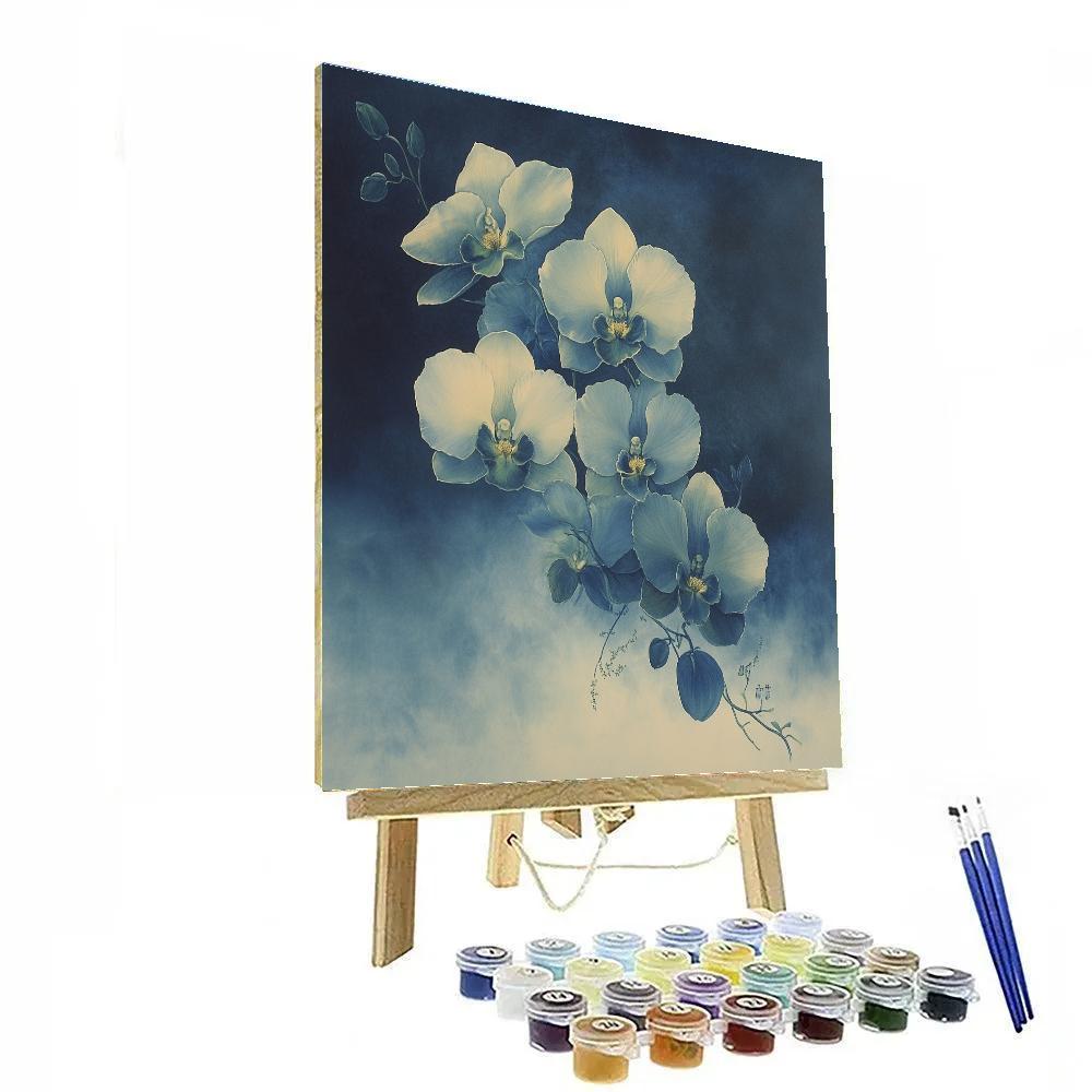 Leonardo Da Vinci Inspired Nebula Orchids Painting by numbers kit