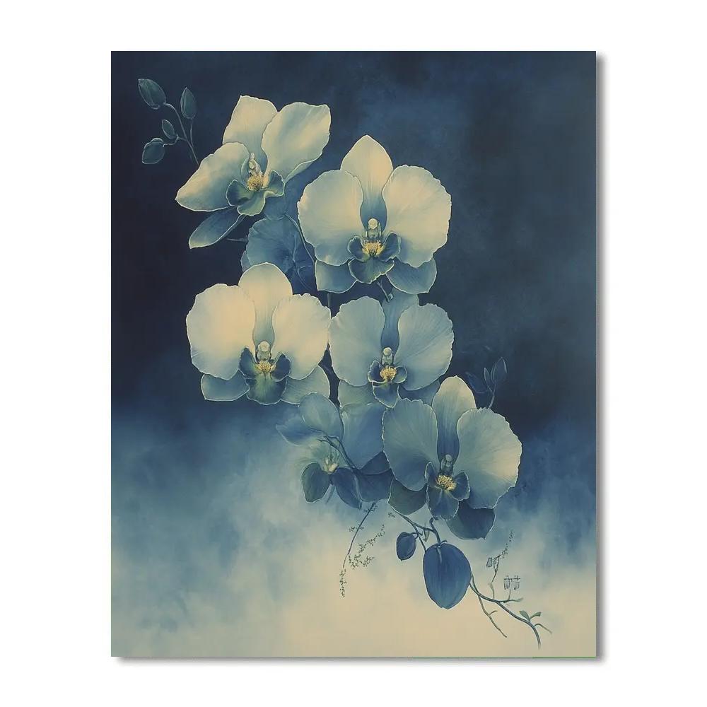 Leonardo Da Vinci Inspired Nebula Orchids Painting by numbers kit