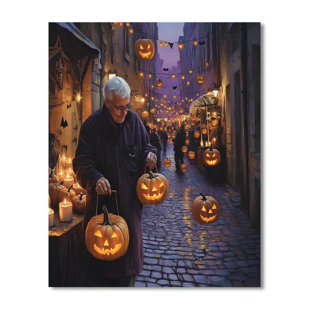 Haunted Lantern Market DIY paint by numbers