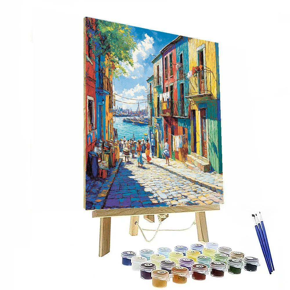 La Boca Colorful Streets Buenos Aires Argentina paint by number